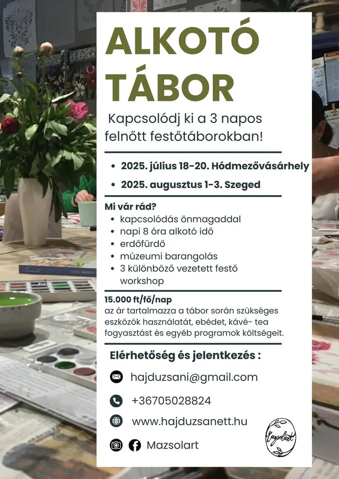 ALKOTÓTÁBOR FELNŐTTEKNEK