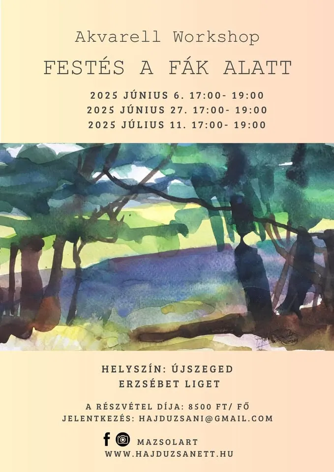 Painting Under the Trees - Aquarell WORKSHOP'S RETURN IN THE LIGET