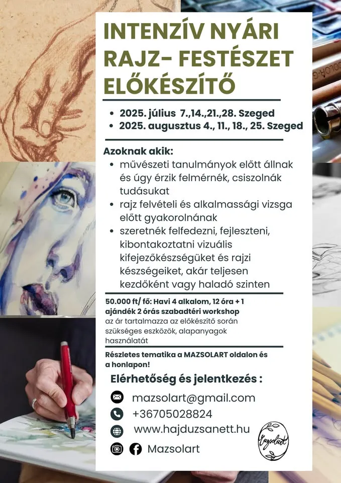 Intensive summer drawing-painting preparation