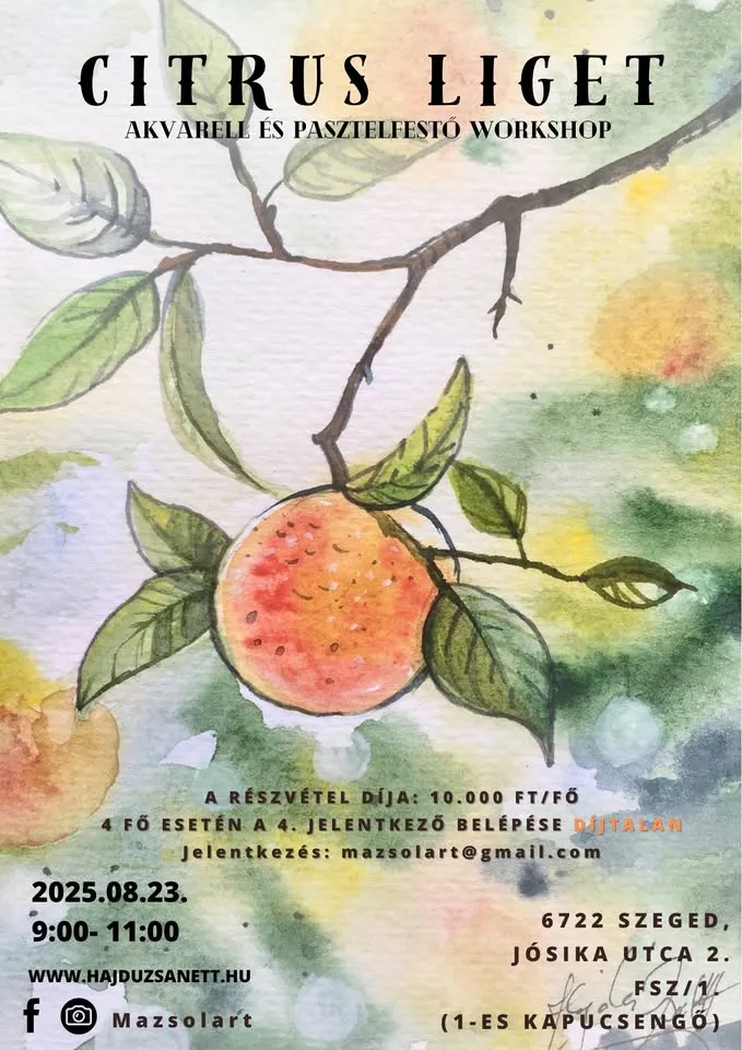 CITRUS LIGET-AQUARELL I PASTEL Slikanje workshop
